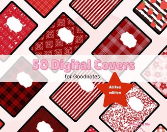 50 Digital Notebook Covers, Goodnotes Cover, Notability Cover, Digital Planner Cover