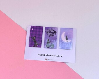 3 Magnetic Bookmarks, Romantasy Design, Books