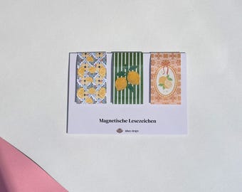 3 Magnetic Bookmarks, Lemon Design, Books