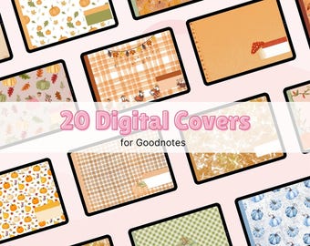 20 Digital Notebook Covers, Goodnotes Cover, Notability Cover, Digital Planner Cover