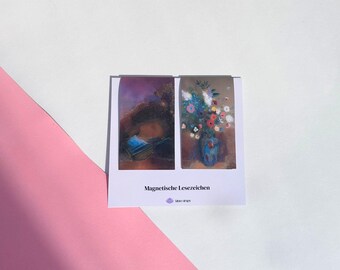 2 Magnetic Bookmarks, Odilon Redon, Books, Art