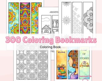 300 coloring Bookmarks, Coloring Book