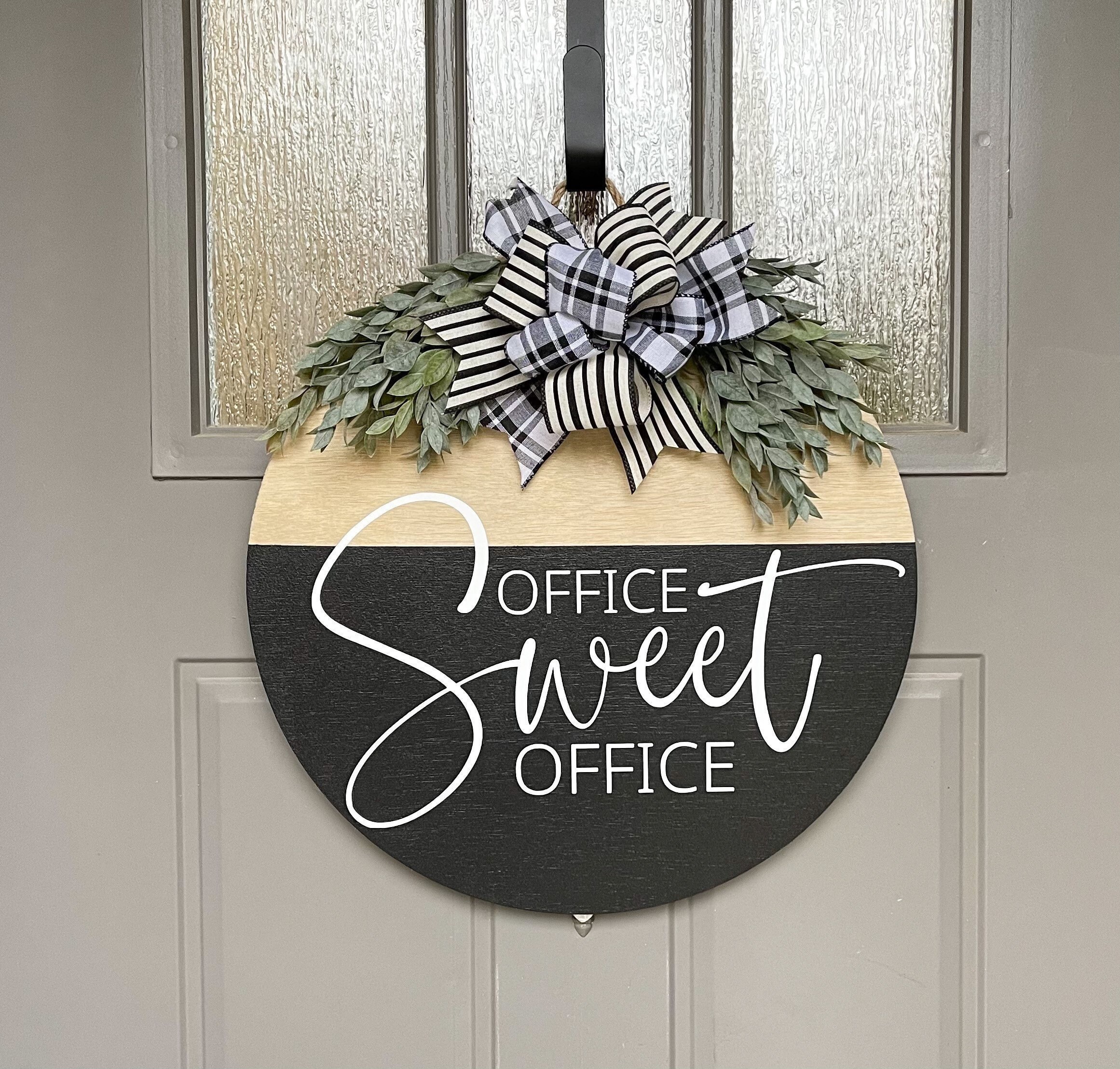 Office Sweet Office Door Hanger Office Decor Home Office Etsy