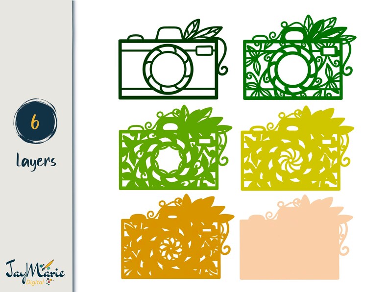 3D Retro Camera Mandala SVG: Layered Cut File for Cricut, Silhouette - Etsy