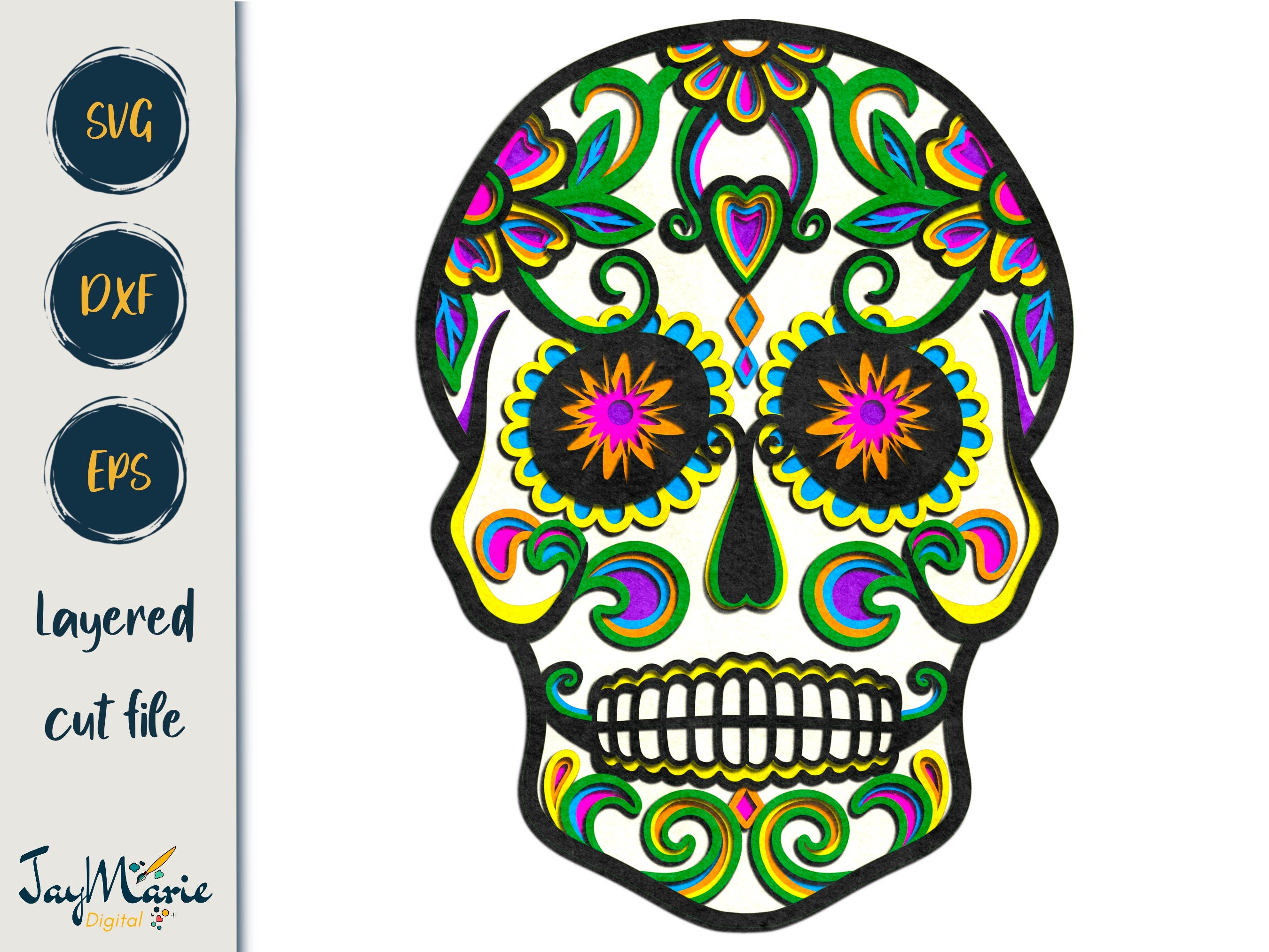 3D Sugar Skull Multilayer SVG File, Mandala Layered Skull SVG for Cricut, Floral Skull CNC Router Files, Dia De Los Muertos for Glowforge - Etsy 3D Sugar Skull Multilayer SVG File, Mandala Layered Skull SVG for Cricut, Floral Skull CNC Router Files, Dia De Los Muertos for Glowforge - Etsy