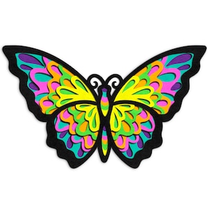 Papillon en couches 3D SVG. Papillon SVG Cricut, Silhouette, routeur cnc et Glowforge. Fichier de coupe de papillon monarque en couches, insecte SVG