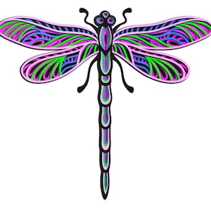 3D dragonfly SVG, layered dragonfly svg, dragonfly svg file, multi layered mandala svg, 3d dragonfly for Glowforge, 3D dragonfly cut pattern