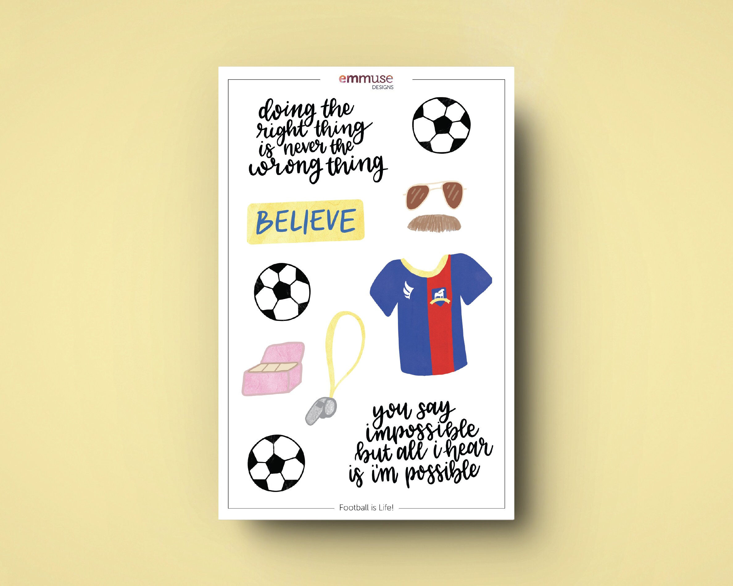 Football is Life Ted Lasso Inspired Stickers Etsy