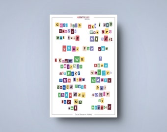 Ransom Note Sticker - Etsy
