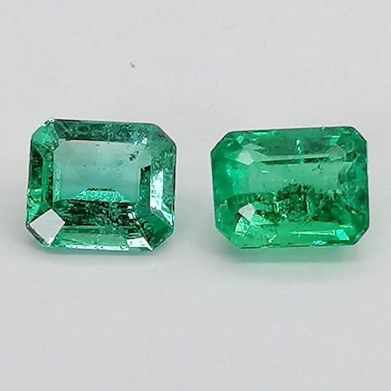 Colombiaans Muzo Emerald Paar Etsy Nederland