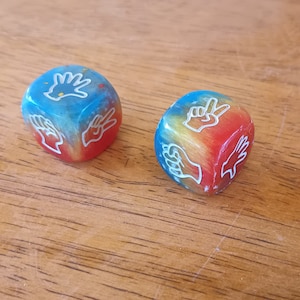 Rock paper scissors play child dice siblings gag
