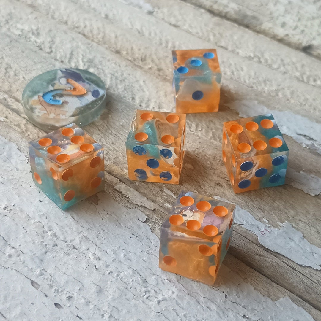 Set of 5 Bluey Pip Dice Australia Kids Etsy