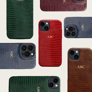 Monogram Leather iPhone Case – Personalized Luxury Protective Cover for iPhone 13, 14, 15, 16 Pro Max- Gift for her