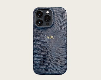 Funda personalizada de cocodrilo para iPhone – Funda protectora de lujo personalizada para iPhone 13, 14, 15, 16, 17 Pro Max – Regalo para ella
