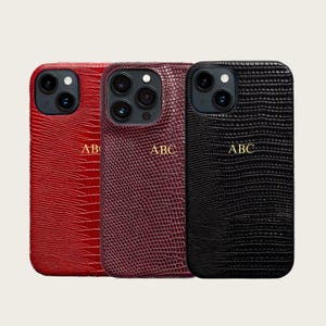 Étui de téléphone en cuir de crocodile – Coque de protection pour iPhone 13, 14, 15, 16, 17 et 18 Pro Max – Cadeau pour elle