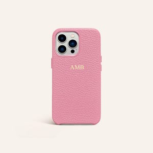 Custodia in pelle goffrata con iniziale per iPhone 11 12 pro 12 pro max 13 pro 13 pro max 14 Pro max - Regalo personalizzato per lei