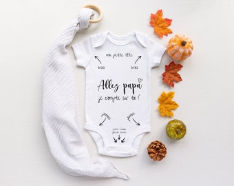 Personalized baby bodysuit instructions for dad