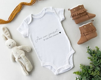 Personalized baby bodysuit, pregnancy announcement