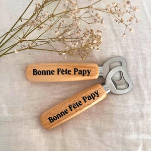 Personalized wooden bottle opener, Personalized gift for Uncle, Godfather, Father, Grandpa, Witness... image 2