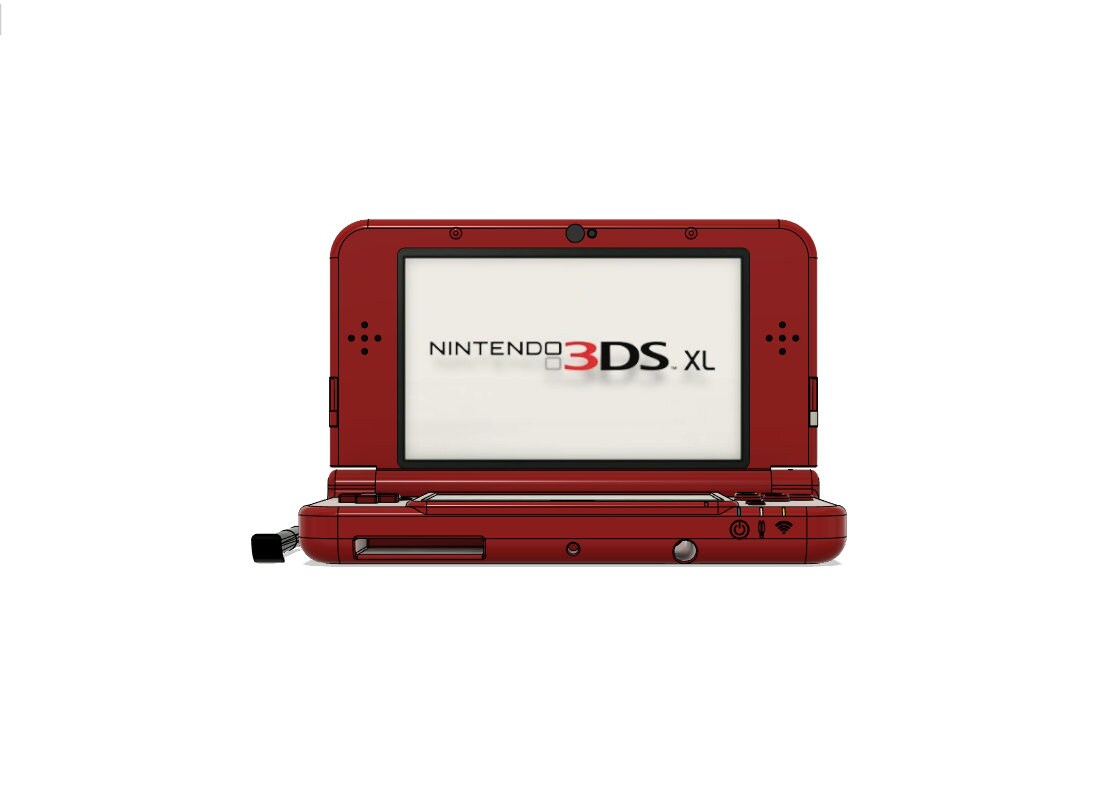 3DS XL 3D Model With Hinge Multiple File Formats Ready to Etsy
