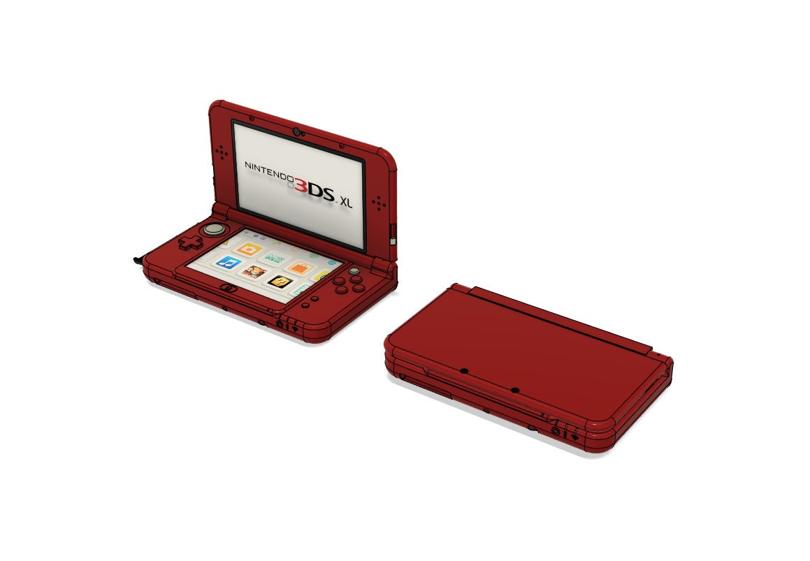3DS XL 3D Model With Hinge Multiple File Formats Ready to Etsy