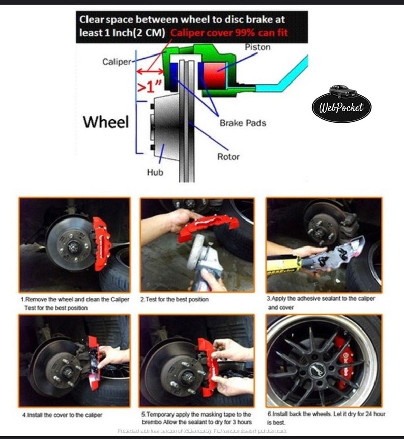 4pc Brake Caliper Covers for Mazda 3 6 MX CX Miata / Mazda Etsy