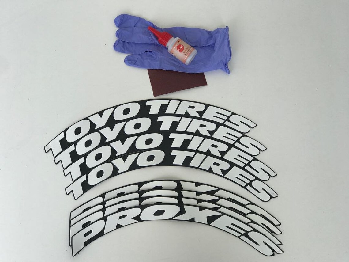 8pc Toyo Proxes Tire Lettering Permanent Stickers Wheel Etsy
