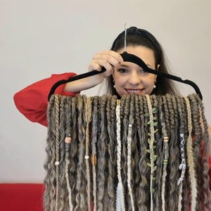 Curly locks double ended long wavy hair extensions voluminous curls boho wavy locks mix of dreadlock extensions
