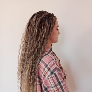 Curly dreadlocks wavy locks boho dreads set open dreads double ended long wavy hair extensions