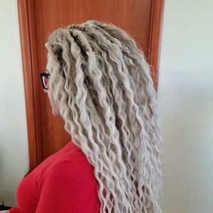 プッシュアップカール ウェーブロック 両端ロングウェーブヘアエクステンション カーリークロシェオープンブロンドドレッド