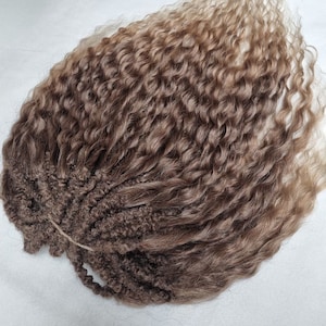 PUSH UP CURLS wavy locks double ended long wavy hair extensions curly crochet open brown ombre dreads