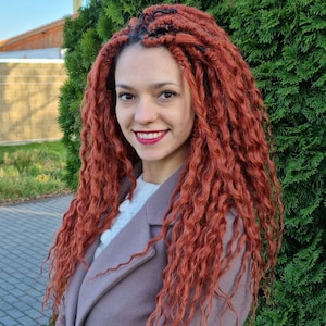 PUSH UP CURLS wavy locks double ended long wavy hair extensions curly crochet open dreads boho locks