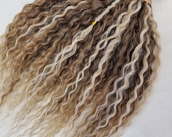 Curly Synthetic Dreadlocks: Wavy Hair Extensions, Double Ended Dreads