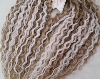Wavy Synthetic Dreadlocks: Long Double Ended Crochet Hair Extensions