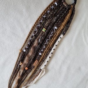 Elastic Boho Dreadlock Ponytail Extension – Synthetic Hair Wrap Ponytail, Easy Festival & Everyday Style