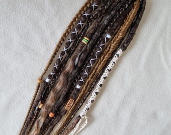 Elastic Boho Dreadlock Ponytail Extension – Synthetic Hair Wrap Ponytail, Easy Festival & Everyday Style