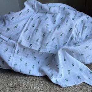 Foliage, Plant, Handmade Muslin Swaddle Blanket – Soft & Breathable Baby Wrap | Newborn Gift, Baby Shower Essential, Custom Baby Blanket