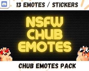 NSFW Chub Emotes for Discord, Cute Character Stickers (Digital Download)