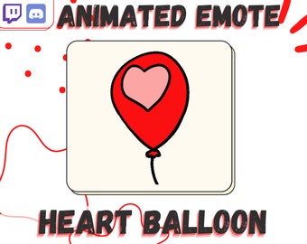 Animated Heart Balloon Emote for Twitch and Discord