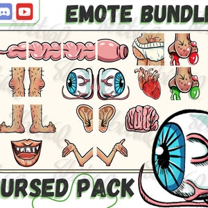 Cursed emote pack, for twitch, discord and youtube. Gross emotes.