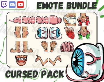 Cursed emote pack, for twitch, discord and youtube. Gross emotes.