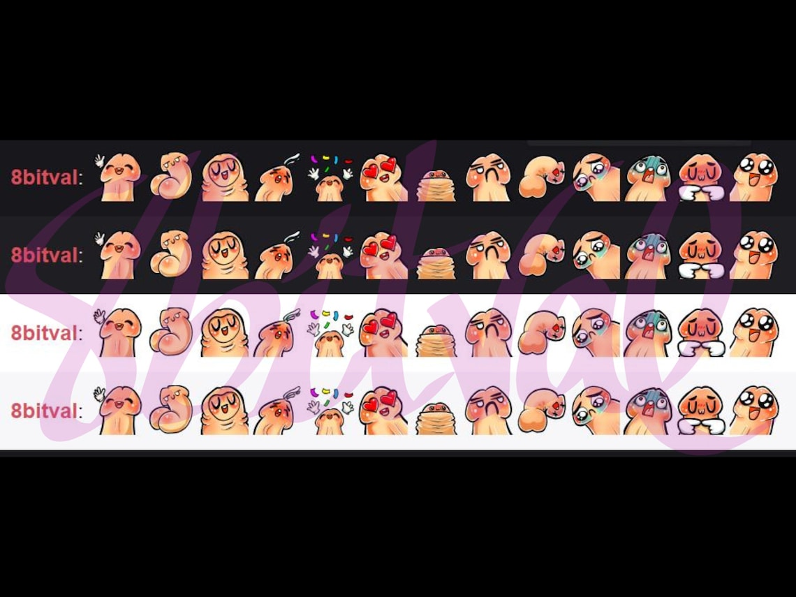 Chub Emotes for Discord, Cute Penis Character, Digital Stickers ...