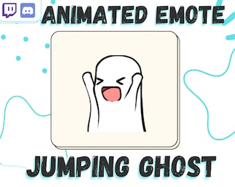 Animated Jumping Ghost Emote for Twitch, Discord