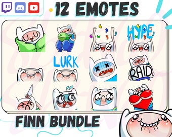 Finn Adventure Time Emotes for Twitch, Discord, YouTube