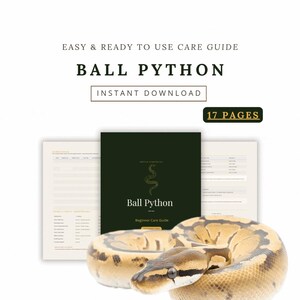 Ball Python Starter Bundle | Beginner Snake Care Guide, Feeding Schedule, Health Tracker, Setup Checklist + Shopping List with Links