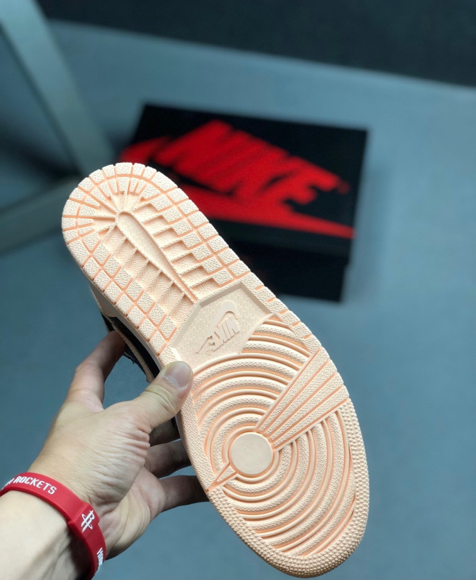 Jordan 1 Custom Salmon Tan Crimson Etsy