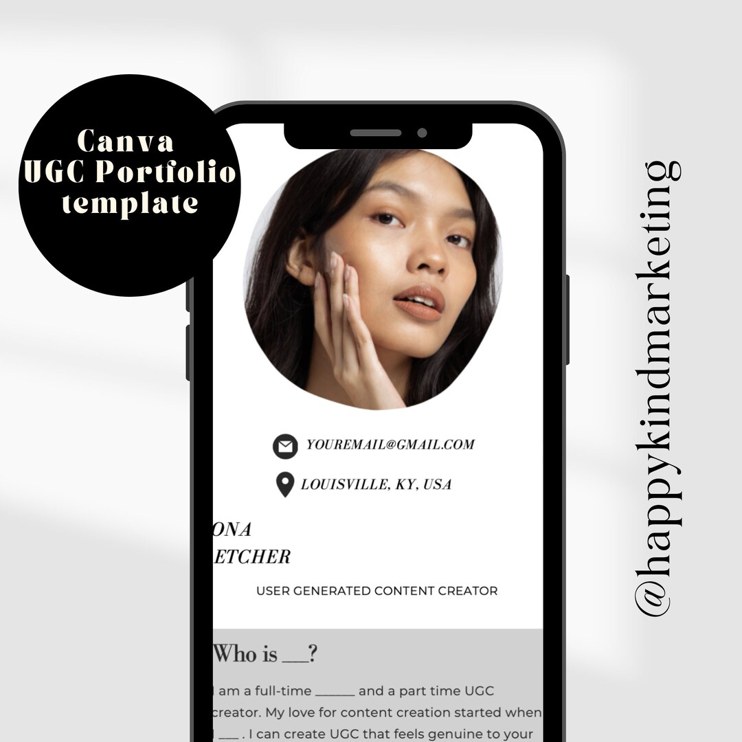 UGC Portfolio Canva Website Template UGC Canva Template User-generated ...