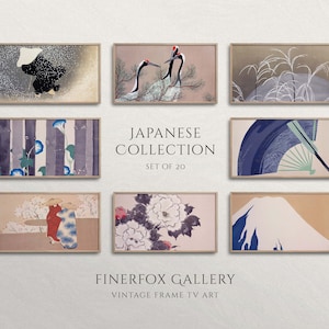 Samsung Frame TV Art 20 PACK of Vintage Japanese Paintings | Traditional Japanese Art Prints | Vintage Samsung Art | Digital Download