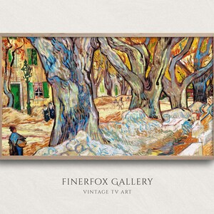 Samsung Frame TV Art | Van Gogh Winter Street Landscape Painting | Vintage Vincent Van Gogh Art | Instant Download