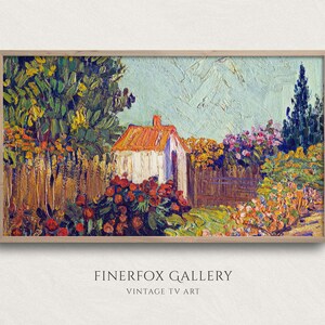 Samsung Frame TV Art | Van Gogh Flower Garden Landscape Painting | Vintage Vincent Van Gogh Art | Instant Download